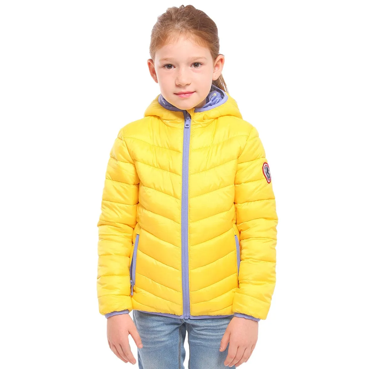 Girls' Reversible Lightweight Puffer Jacket