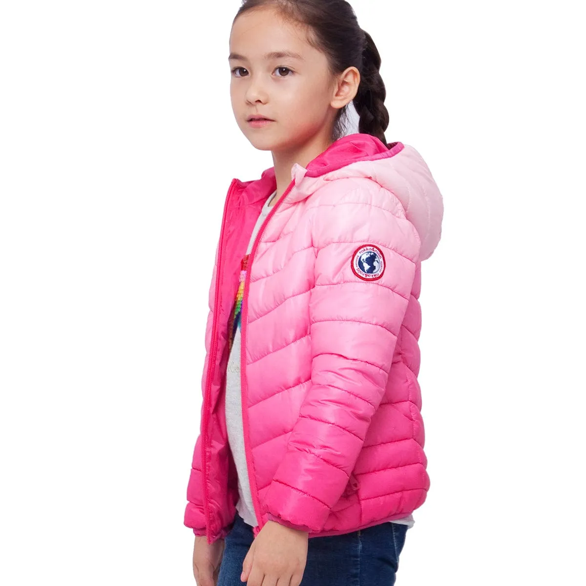 Girls' Reversible Lightweight Puffer Jacket