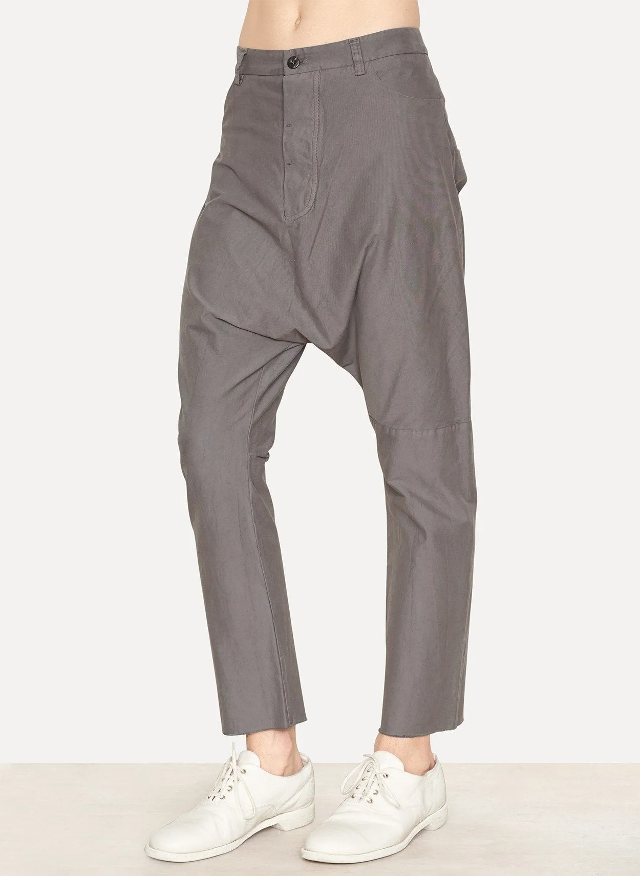 Grey Brushed Twill One Piece Sarouel