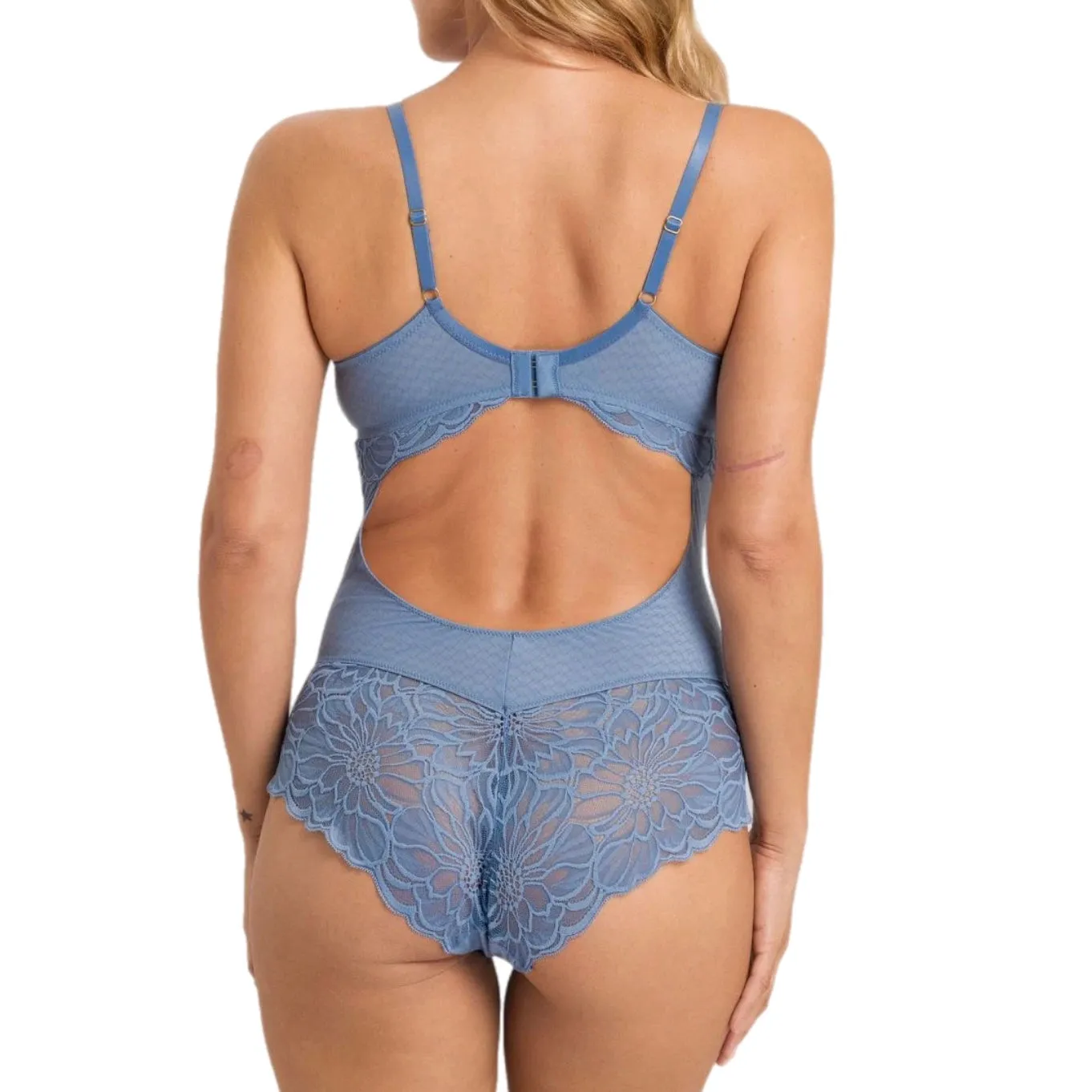 Hanro Marilyn Bodysuit Dusty Blue