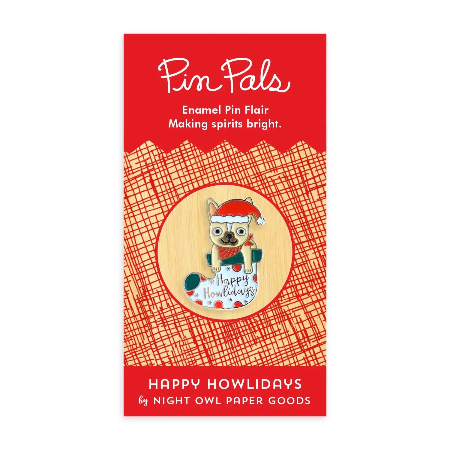 Happy Howlidays Enamel Pin