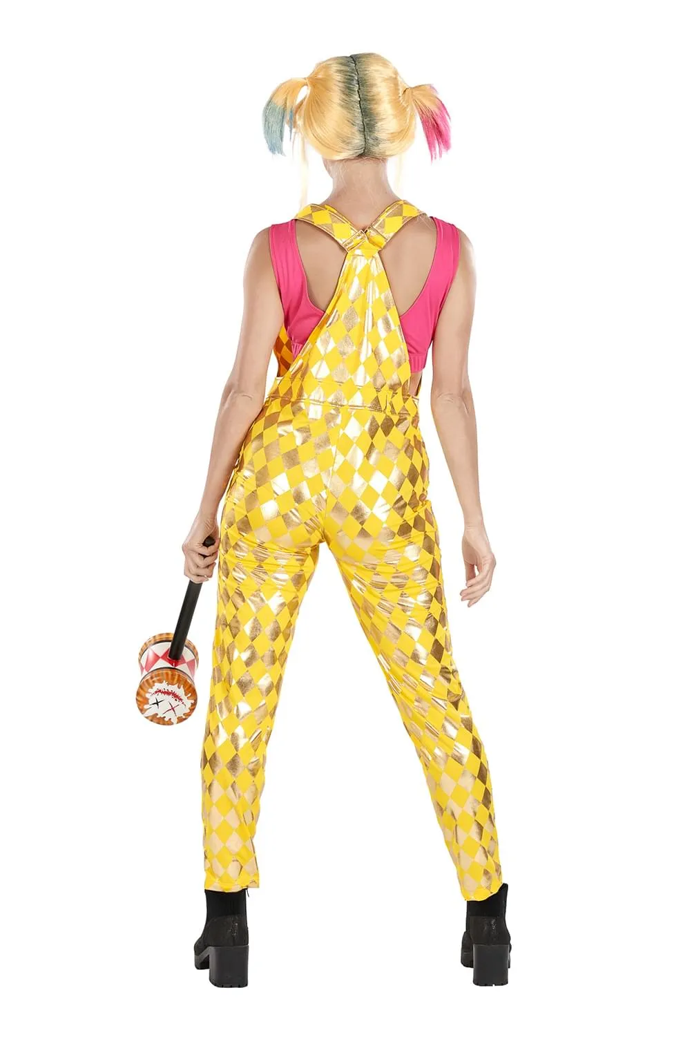 Harlequin Adult Costume | Crop Top & Jumpsuit Costume Set for Women