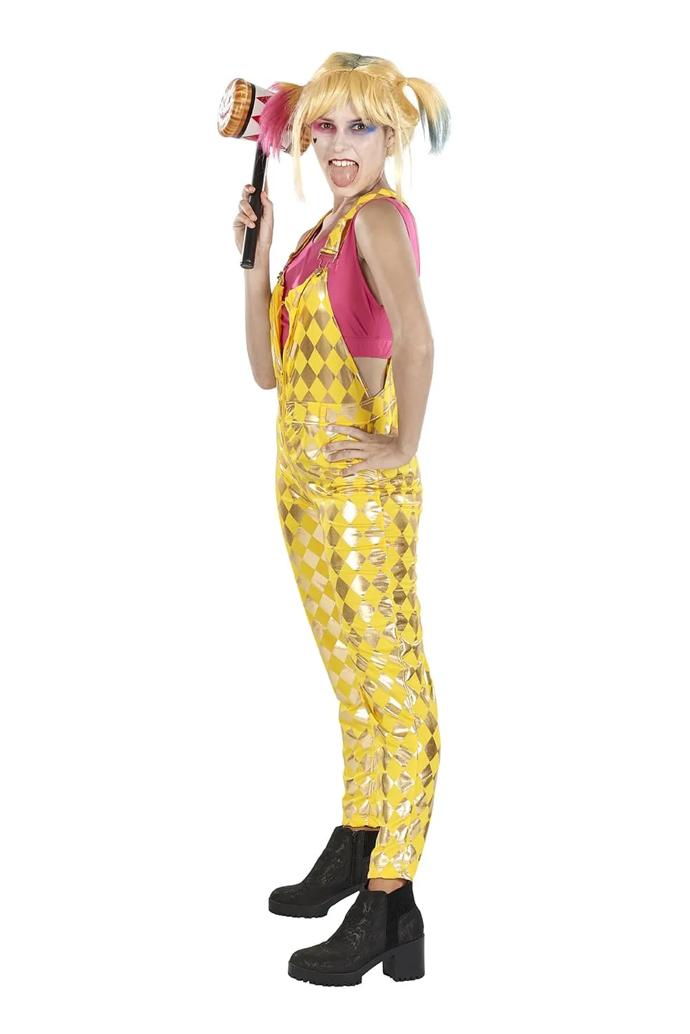 Harlequin Adult Costume | Crop Top & Jumpsuit Costume Set for Women