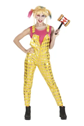 Harlequin Adult Costume | Crop Top & Jumpsuit Costume Set for Women