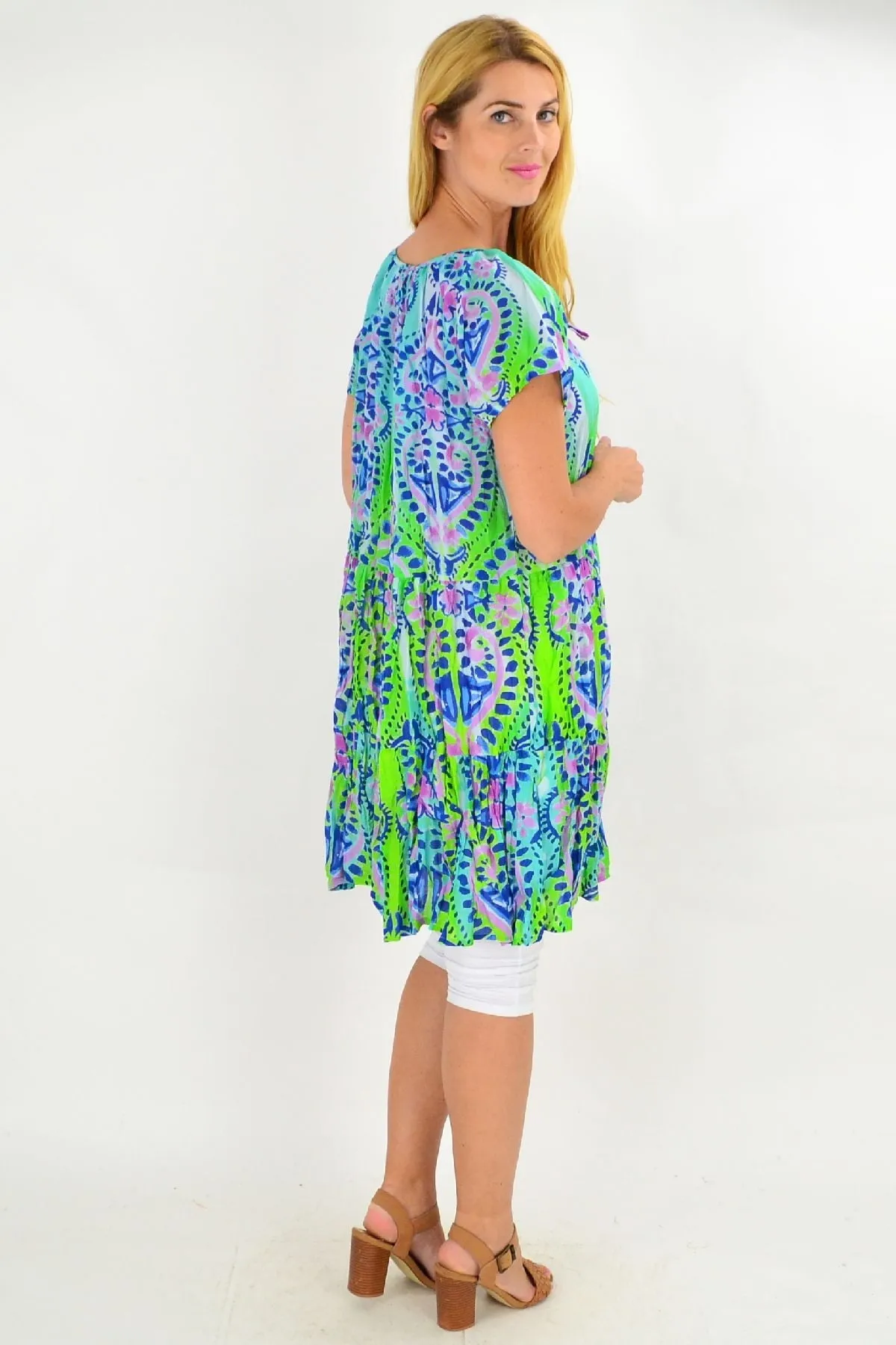 Hearts and Flowers Cotton Tunic Dress