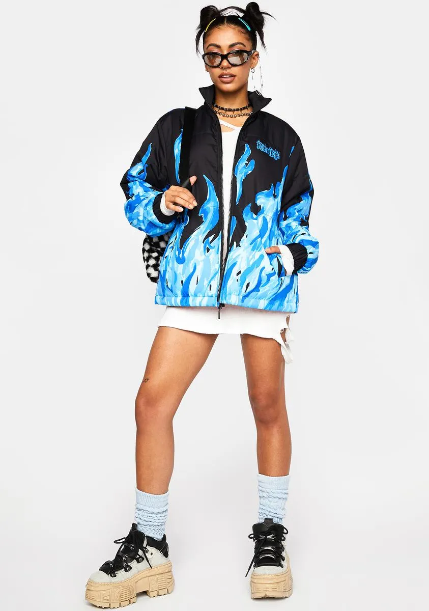 Heaven And Heck Reversible Puffer Jacket