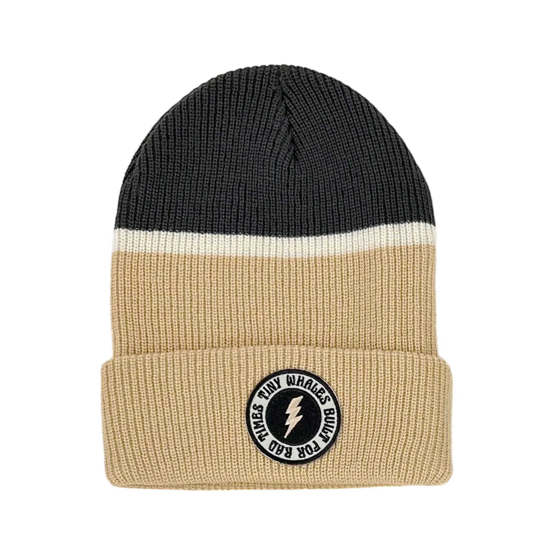 High Voltage Beanie - Sand/Faded Black