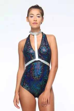 Holographic Leather Harness