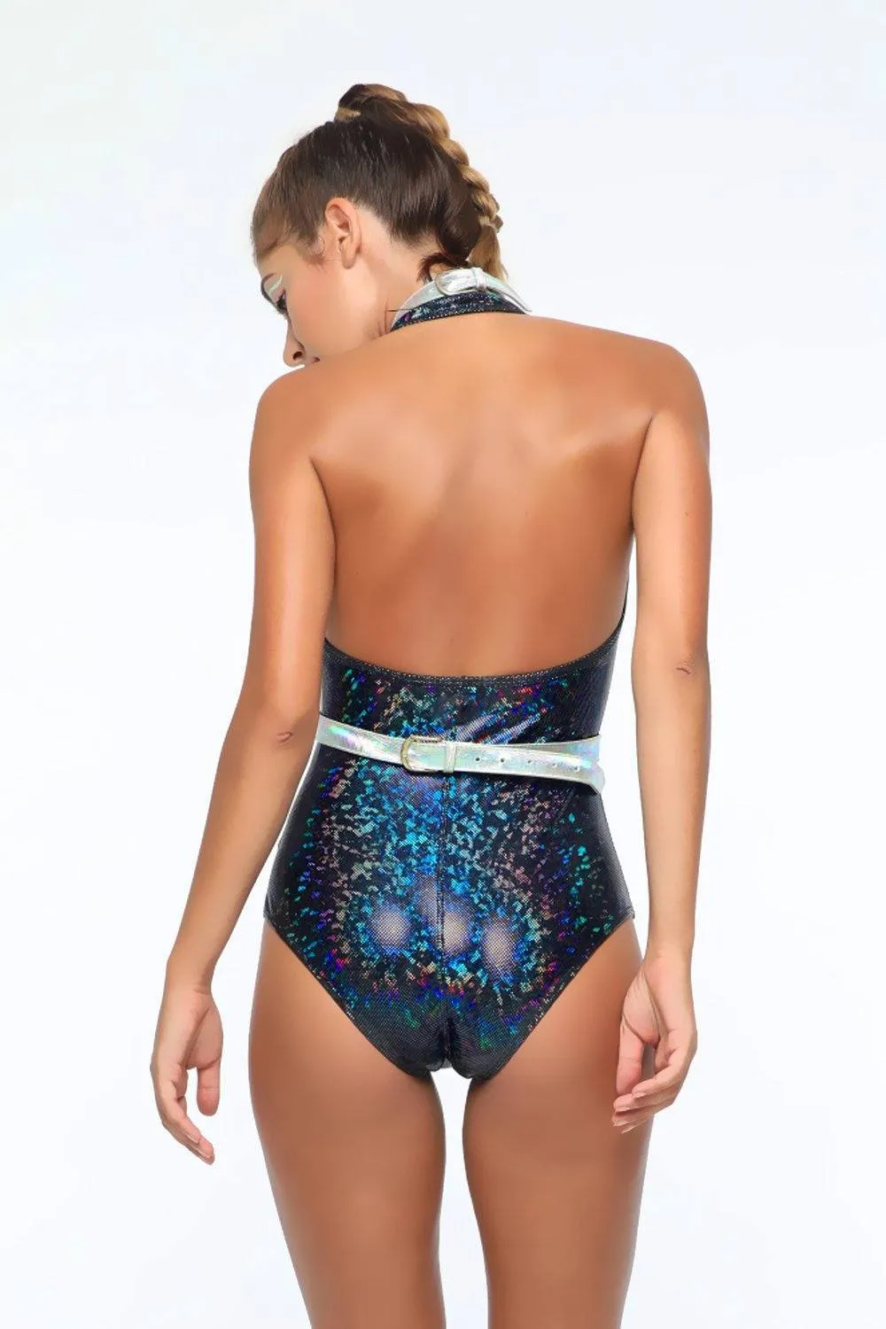 Holographic Leather Harness