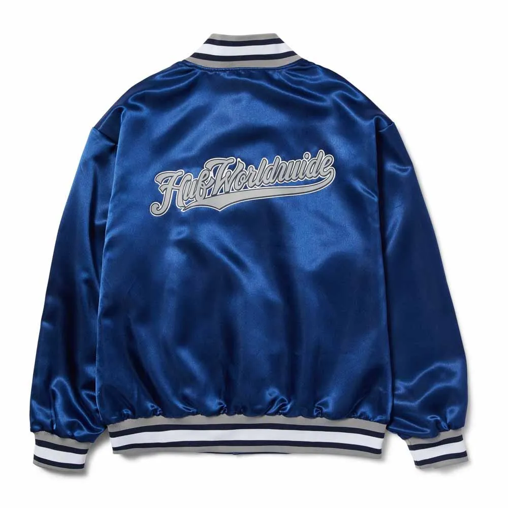 Huf Crackerjack Satin Baseball  Blue Jacket