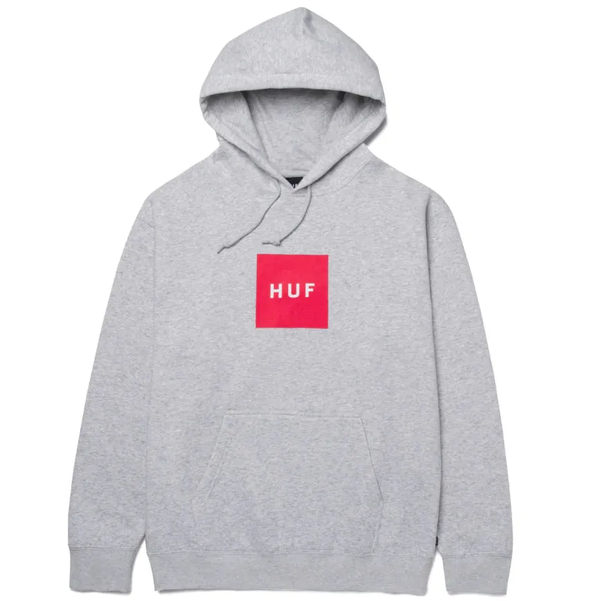 Huf Essentials Box Logo Pullover Hoodie - Athletic Heather