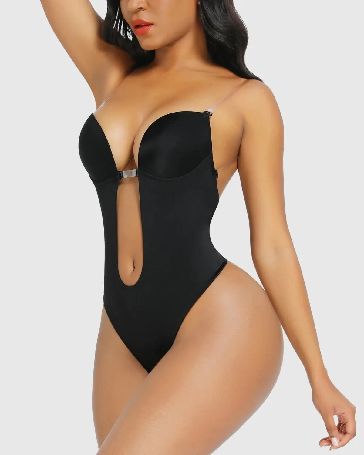 Invisible Backless & Strapless Deep Plunge Bodysuit & Bra