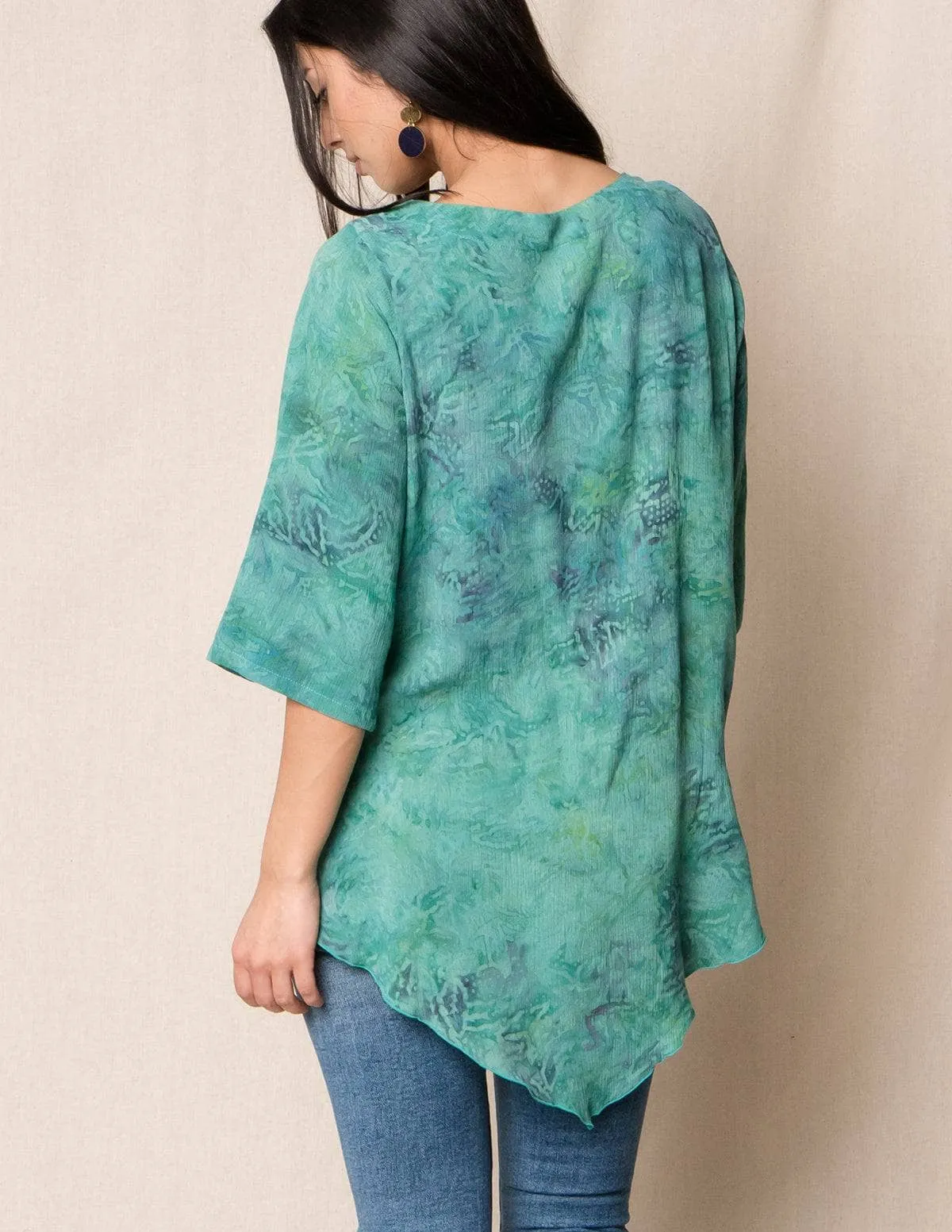 Island Batik Tunic - Lagoon - Small Only