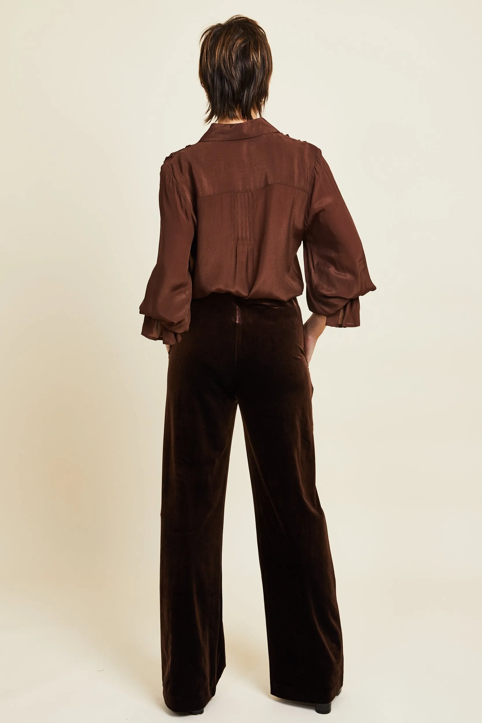 Kamare Surry Velvet Pants - Chocolate