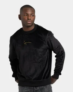 Karl Kani Signature Velvet Crewneck Black