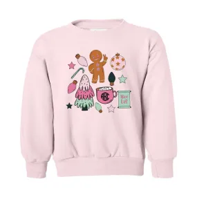 Kids Monogrammed 'Christmas Doodles' Crewneck Sweatshirt