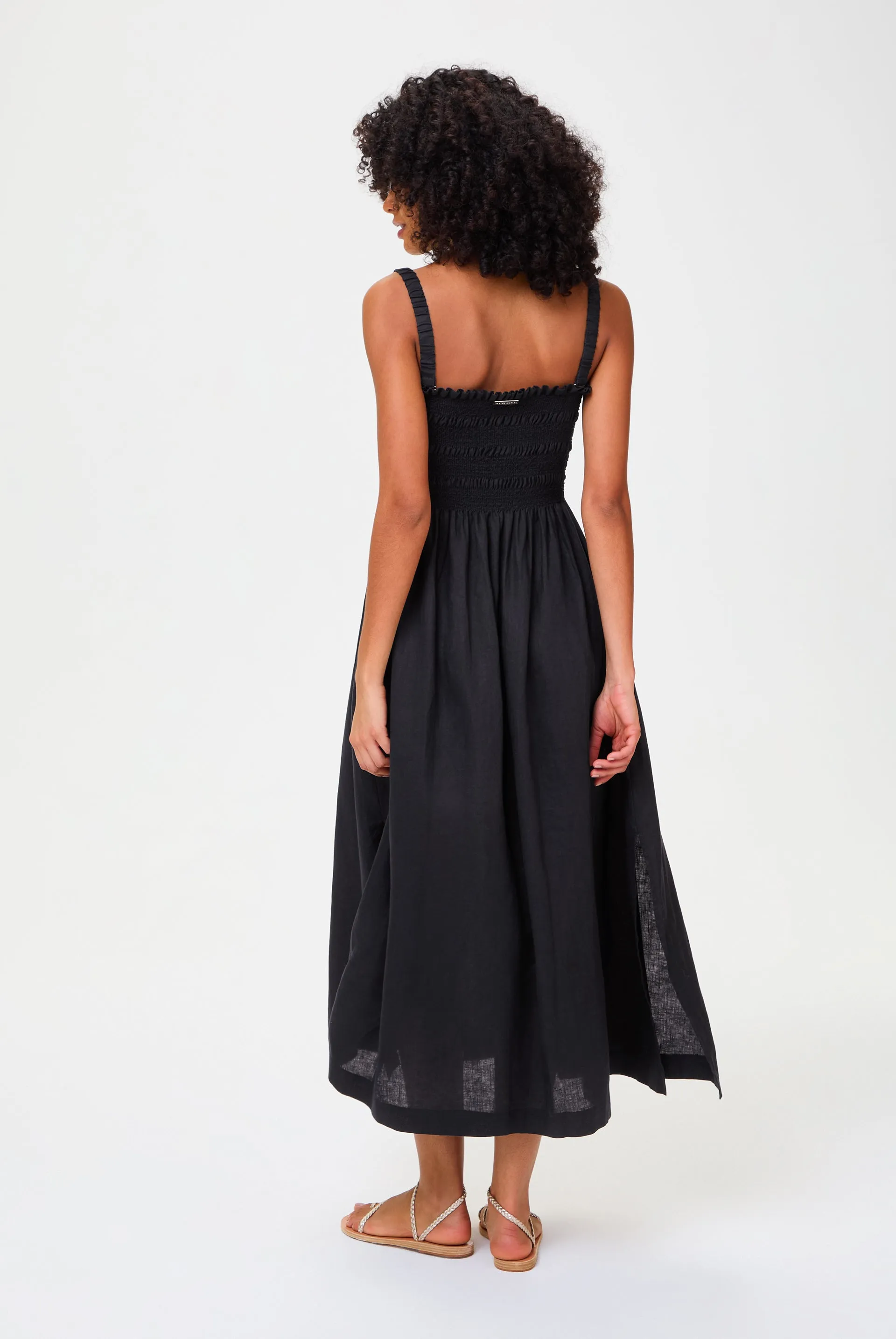 La Bocana Shirred Midi Dress