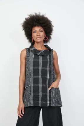 Liv Sale, 108324 Plaid Grid Pattern Mix Tunic, 40% Off Regular Price!