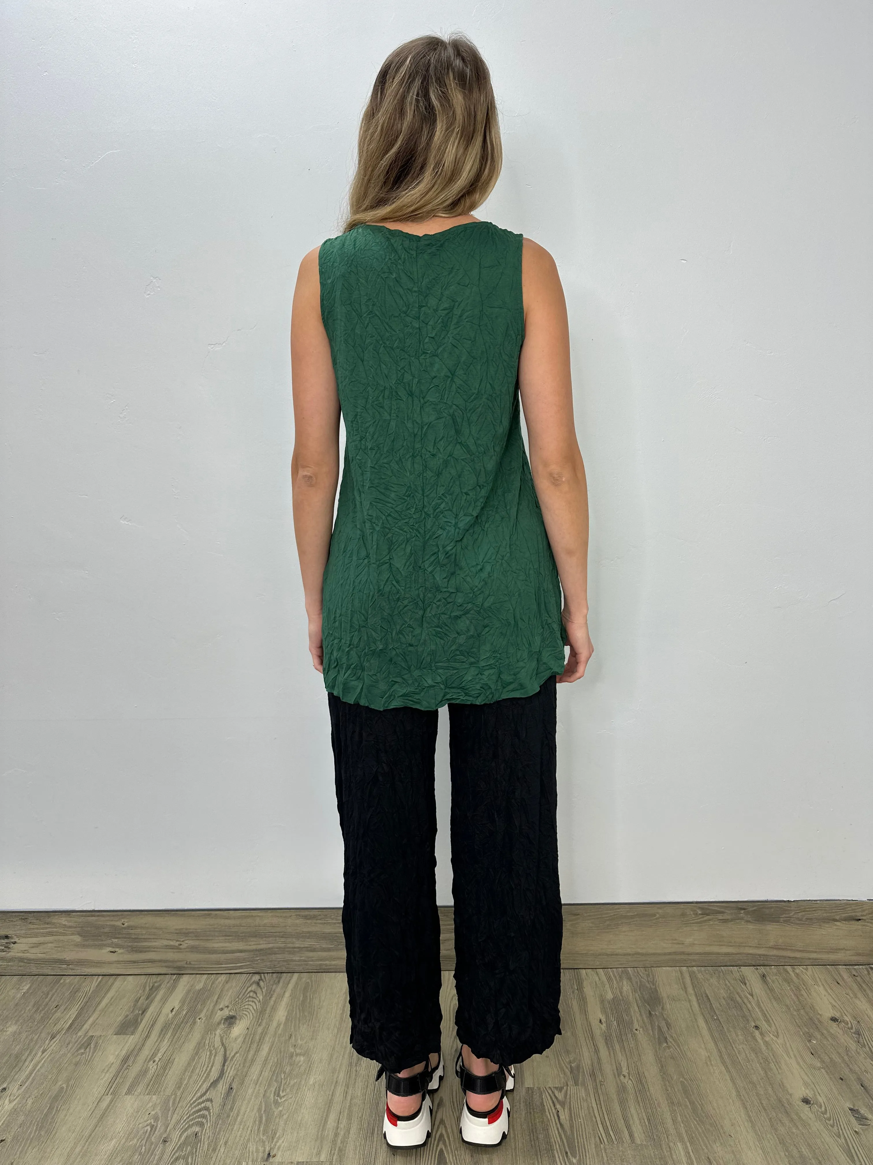 Liz Crinkle Tank - Brussel Green