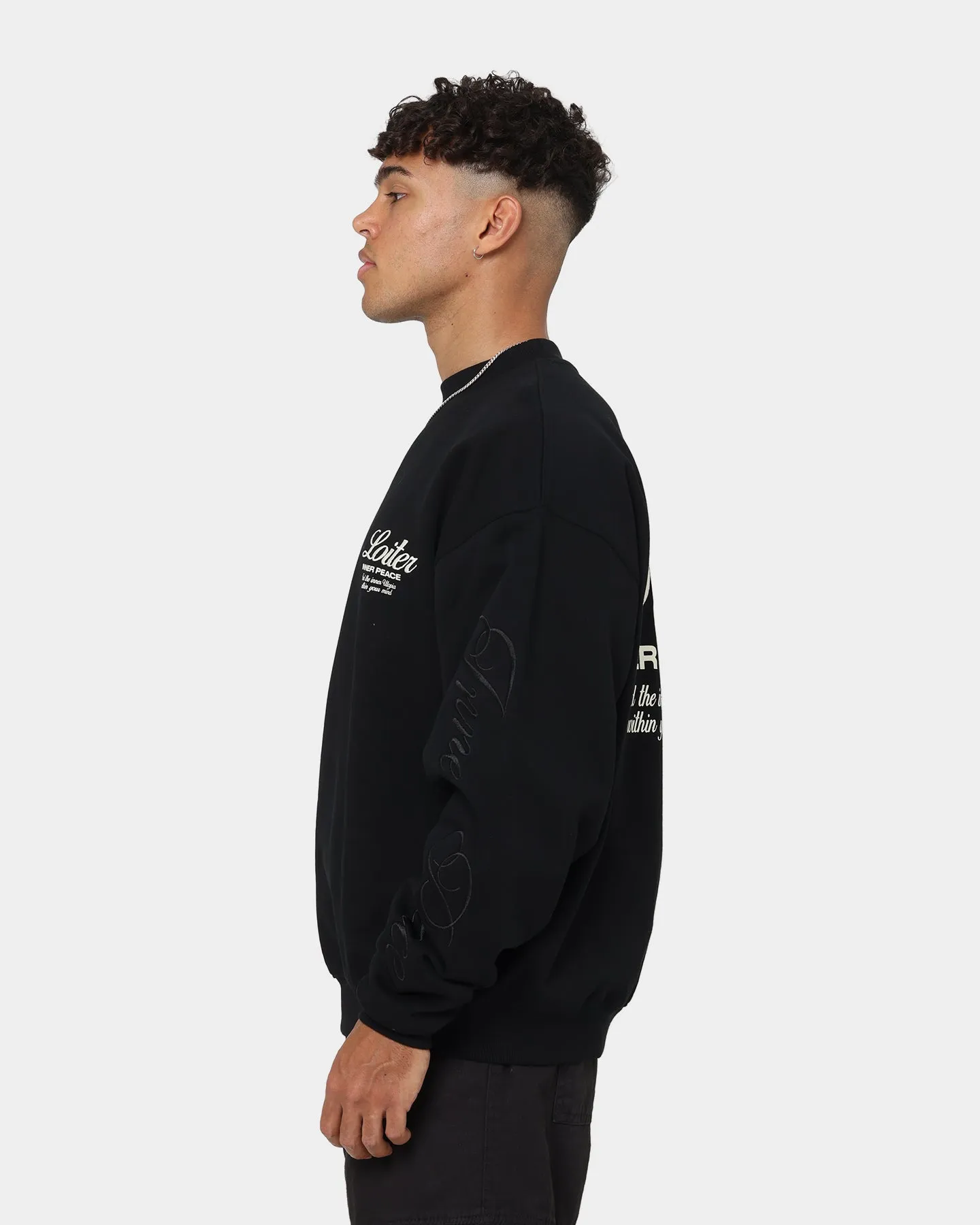 Loiter Aura Premium Crewneck Black