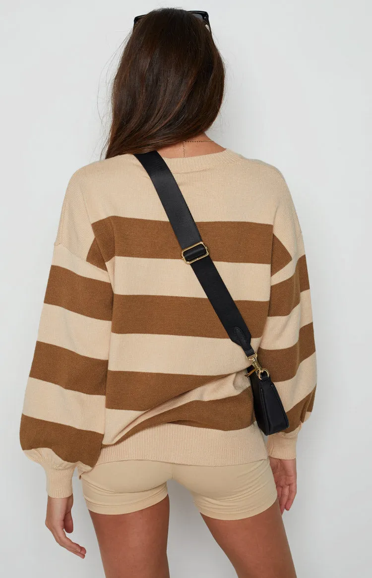 Marg Tan Stripe Jumper