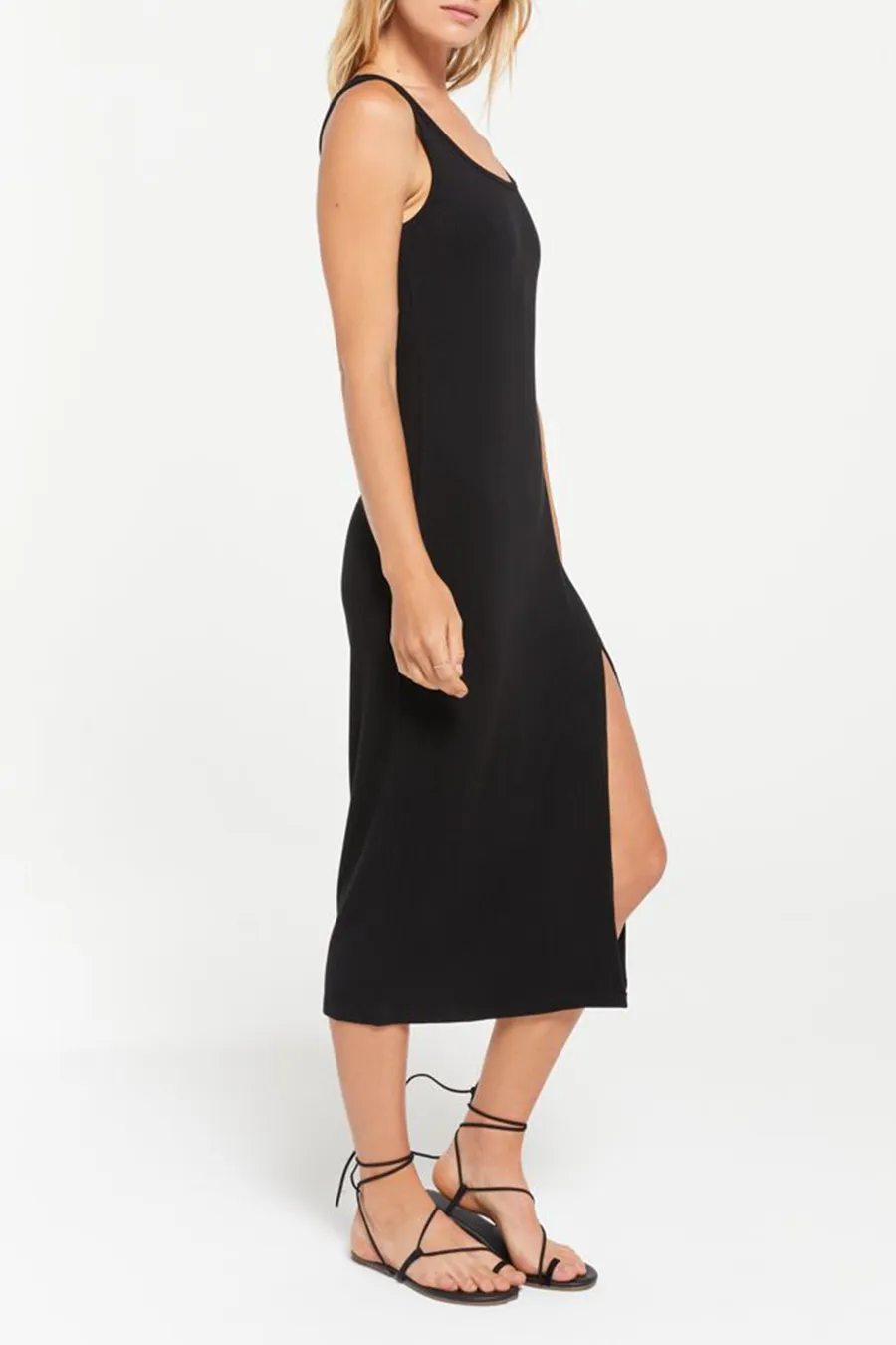 Melina Rib Dress | Black