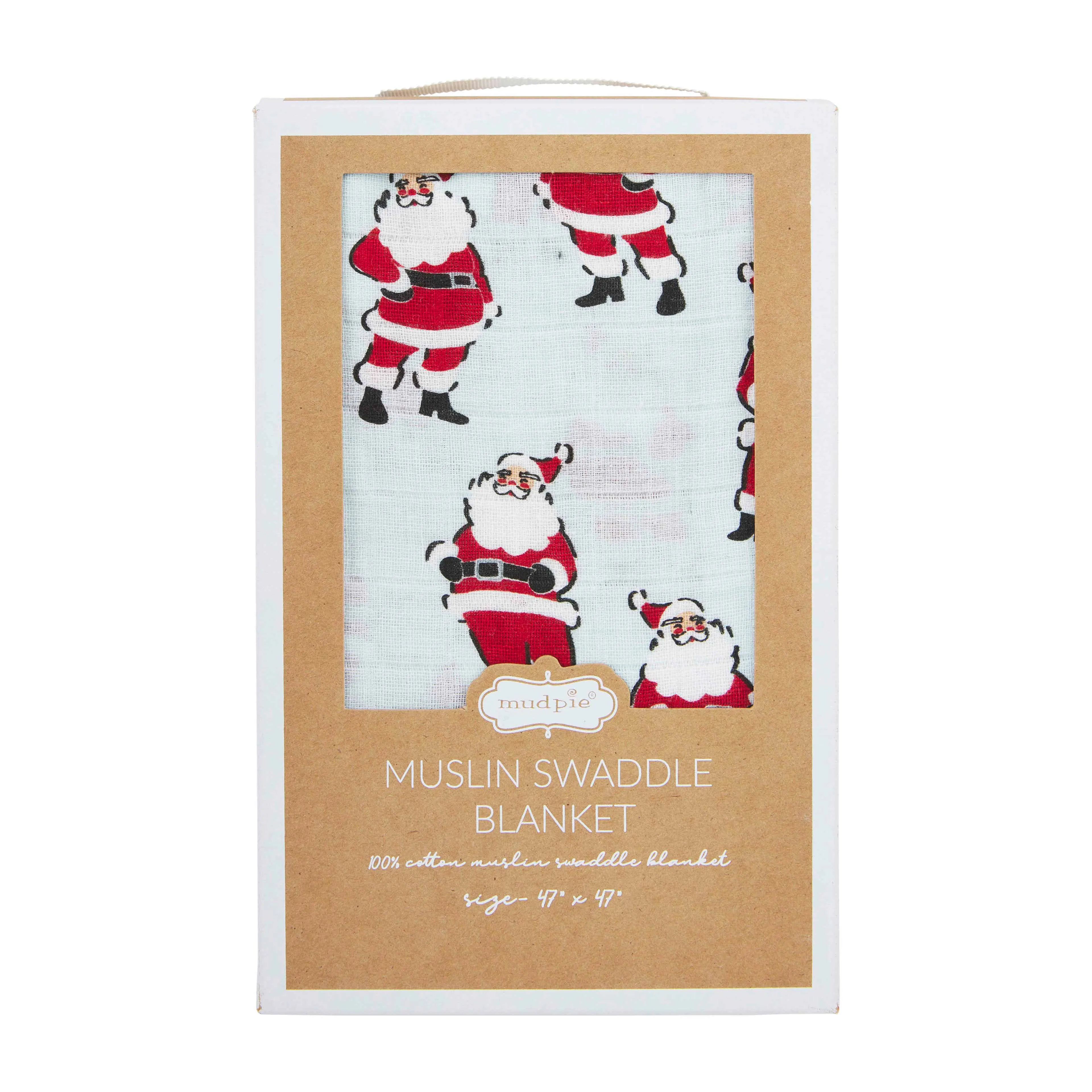 Mud Pie- Blue Vintage Santa Swaddle