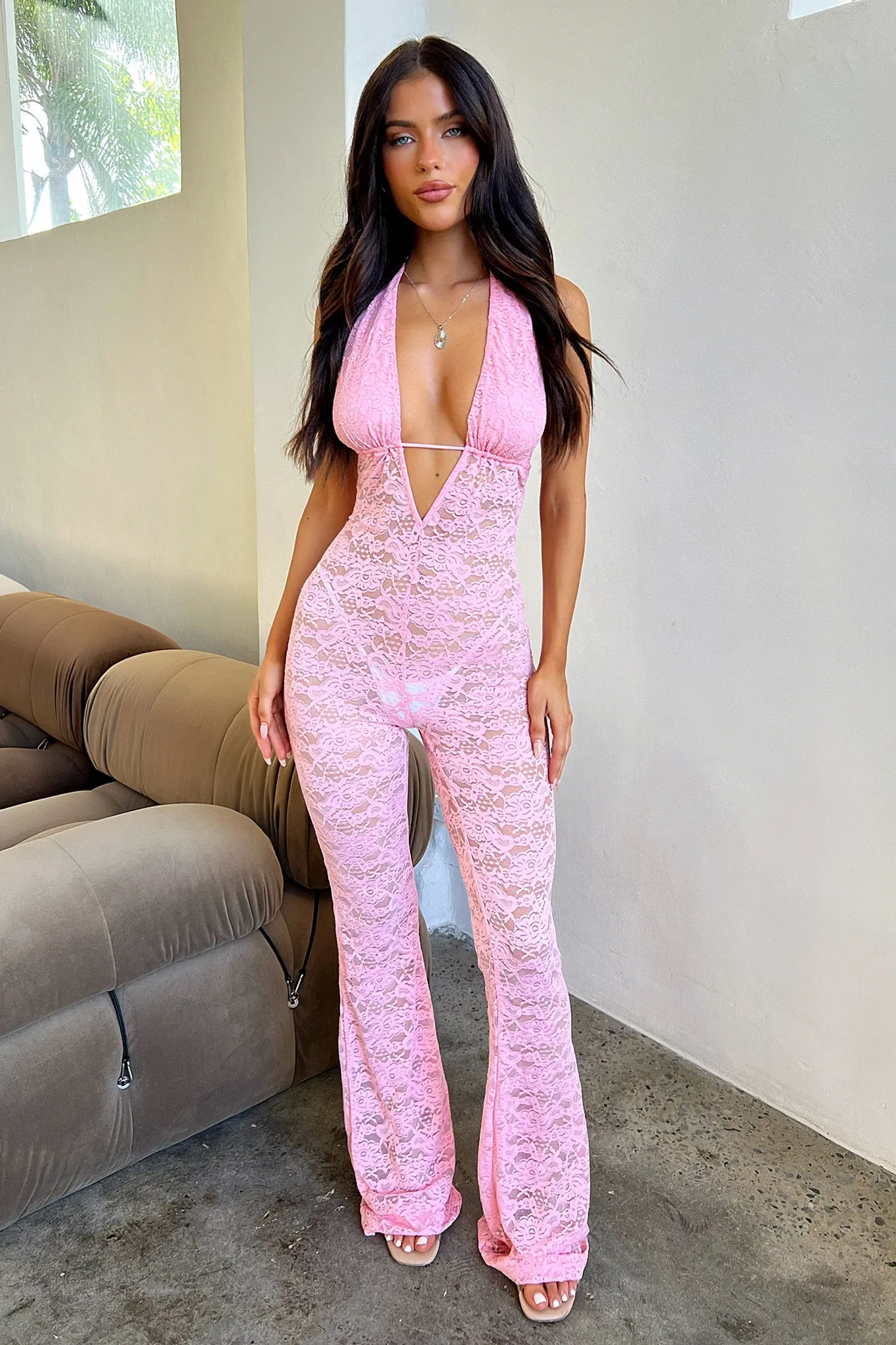 Nayla Jumpsuit - Baby Pink