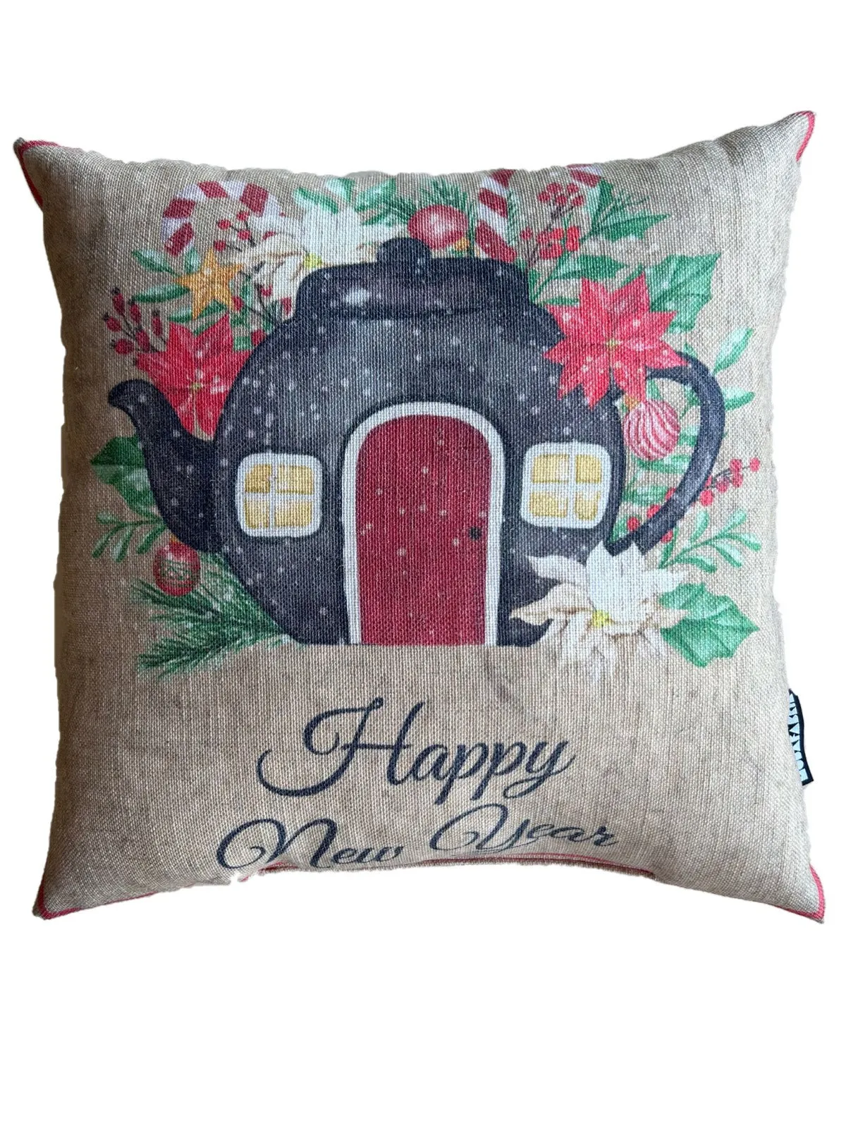 New Year Themed Pillow Cover for Holiday Decorating