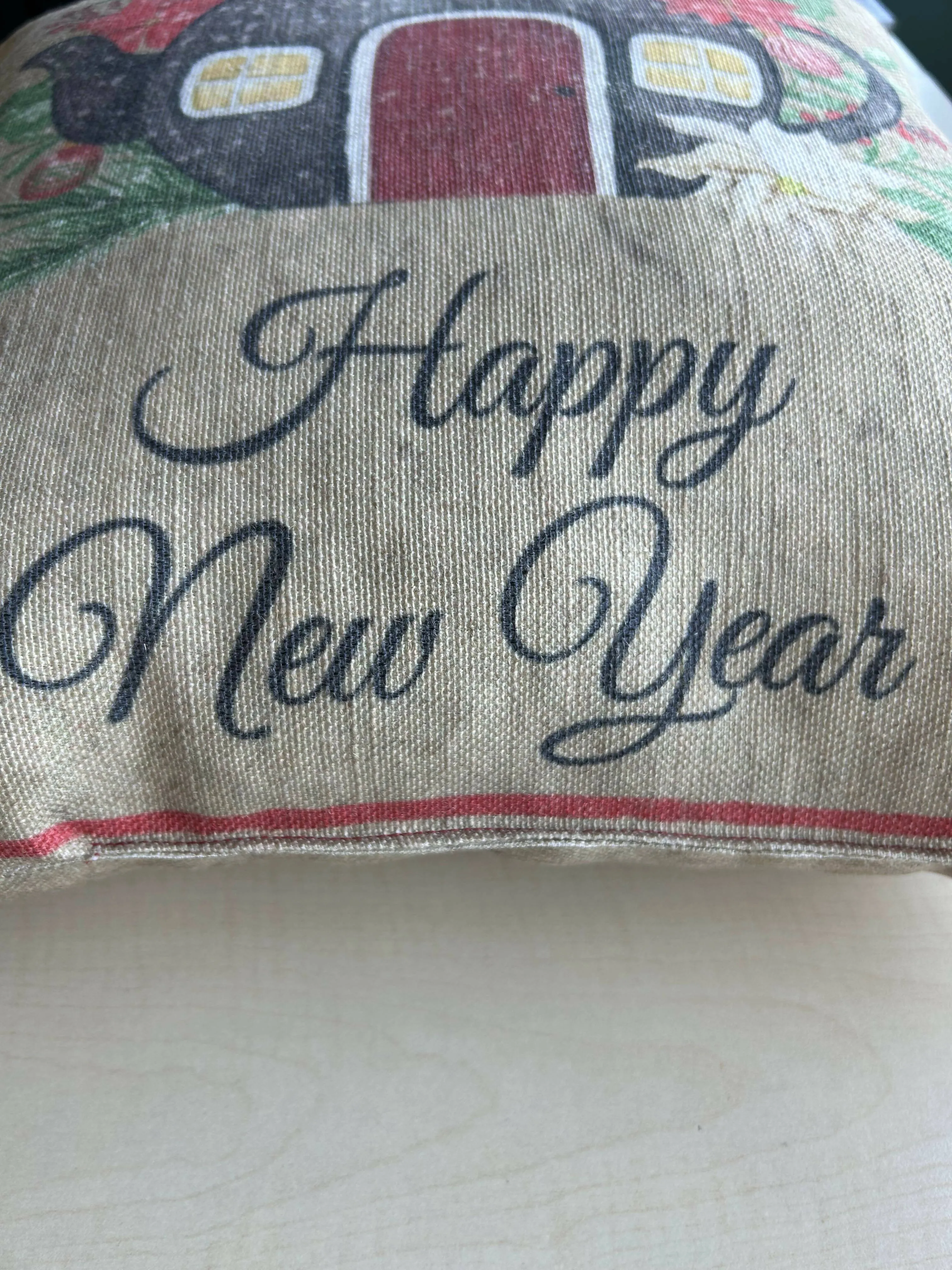 New Year Themed Pillow Cover for Holiday Decorating