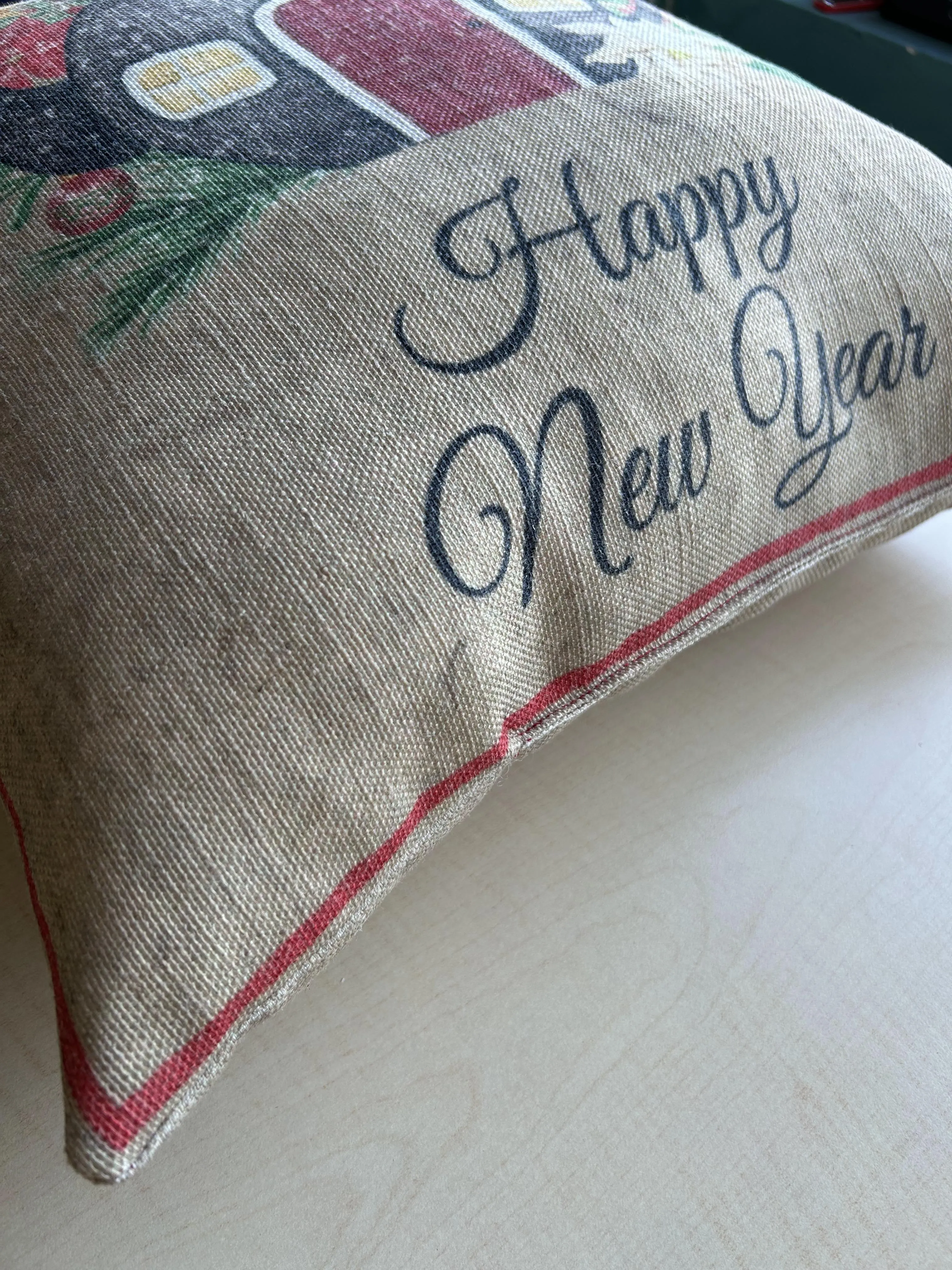 New Year Themed Pillow Cover for Holiday Decorating