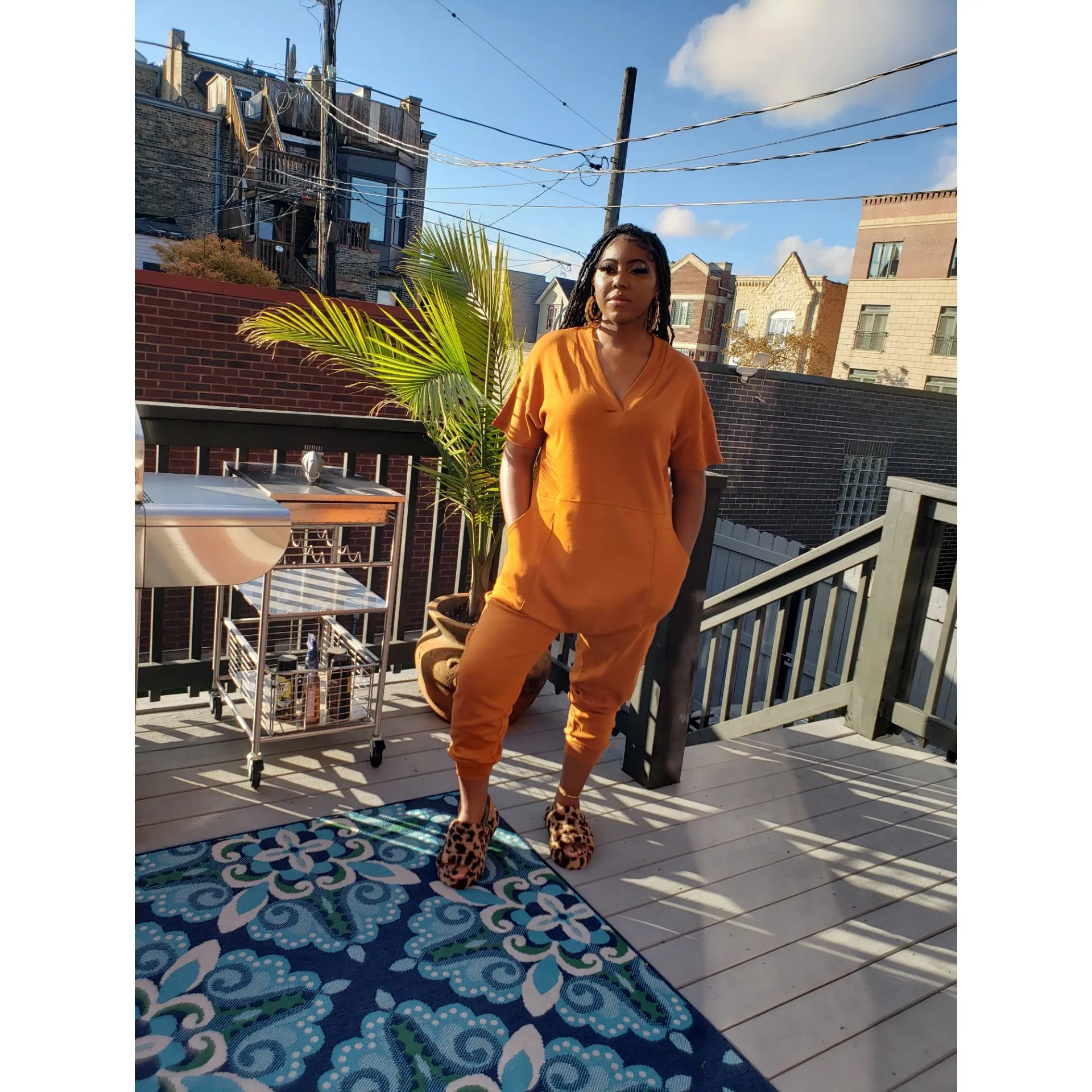 No Waist Harem Jumpsuit