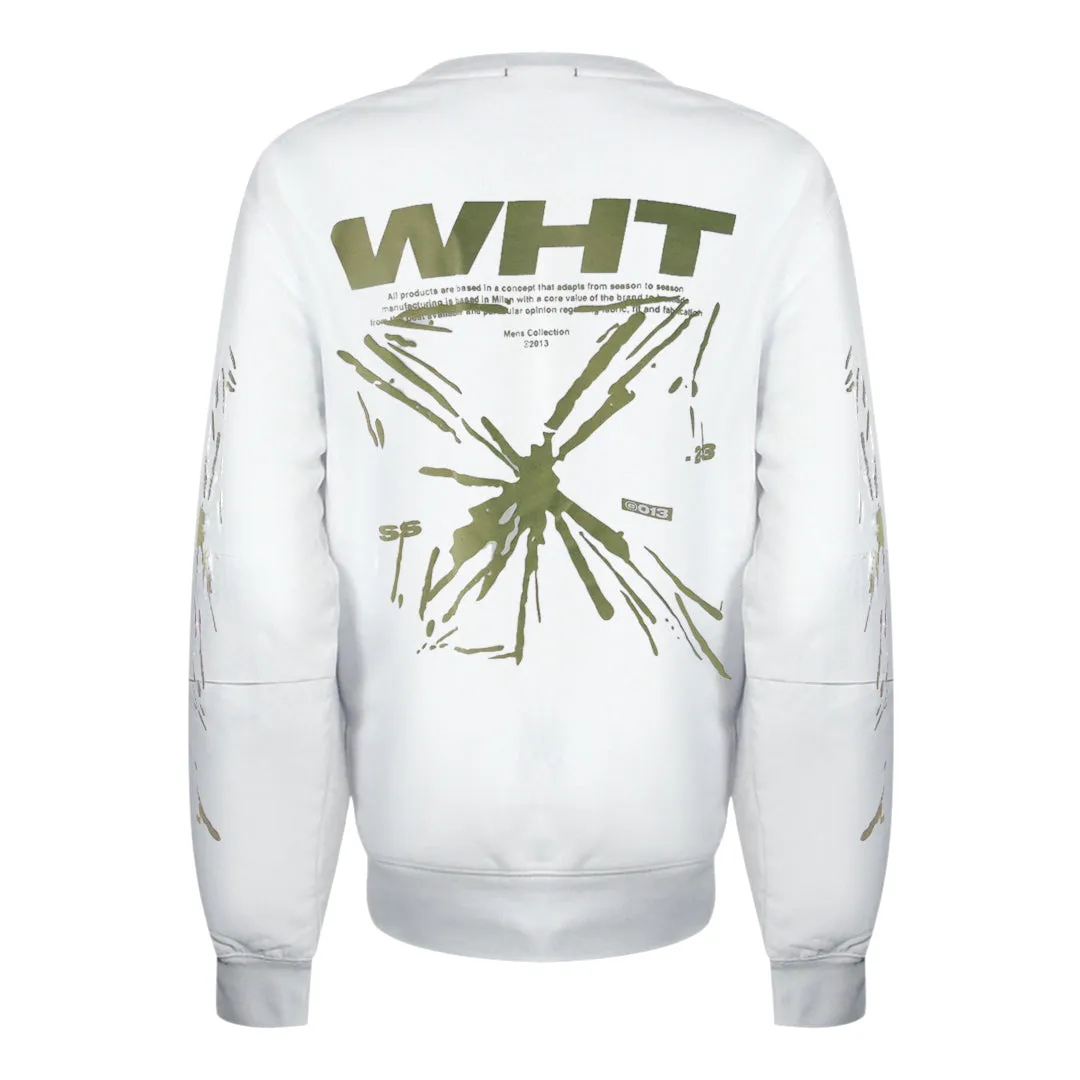 Off-White Splash Arrow Skate Fit White Sweatshirt