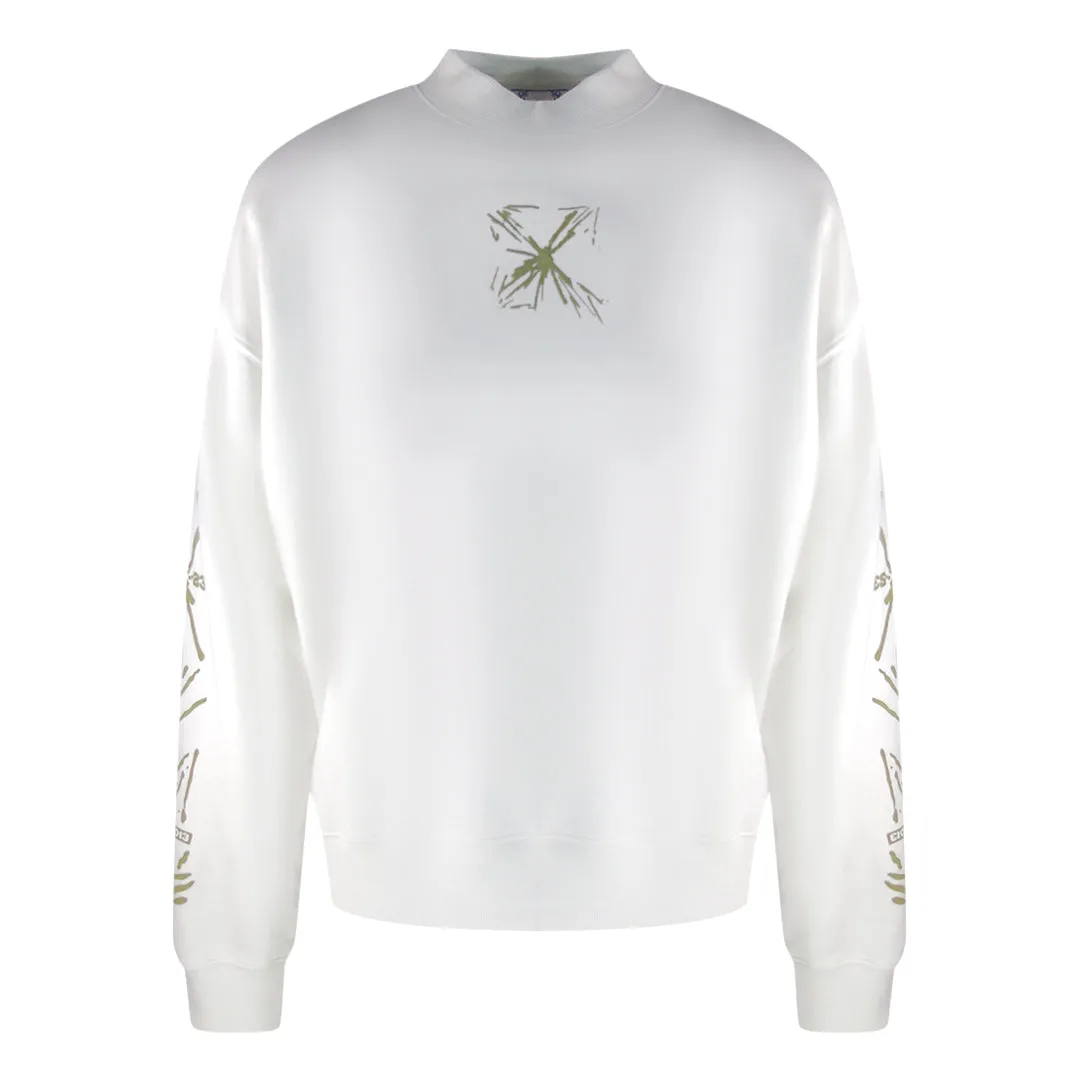 Off-White Splash Arrow Skate Fit White Sweatshirt