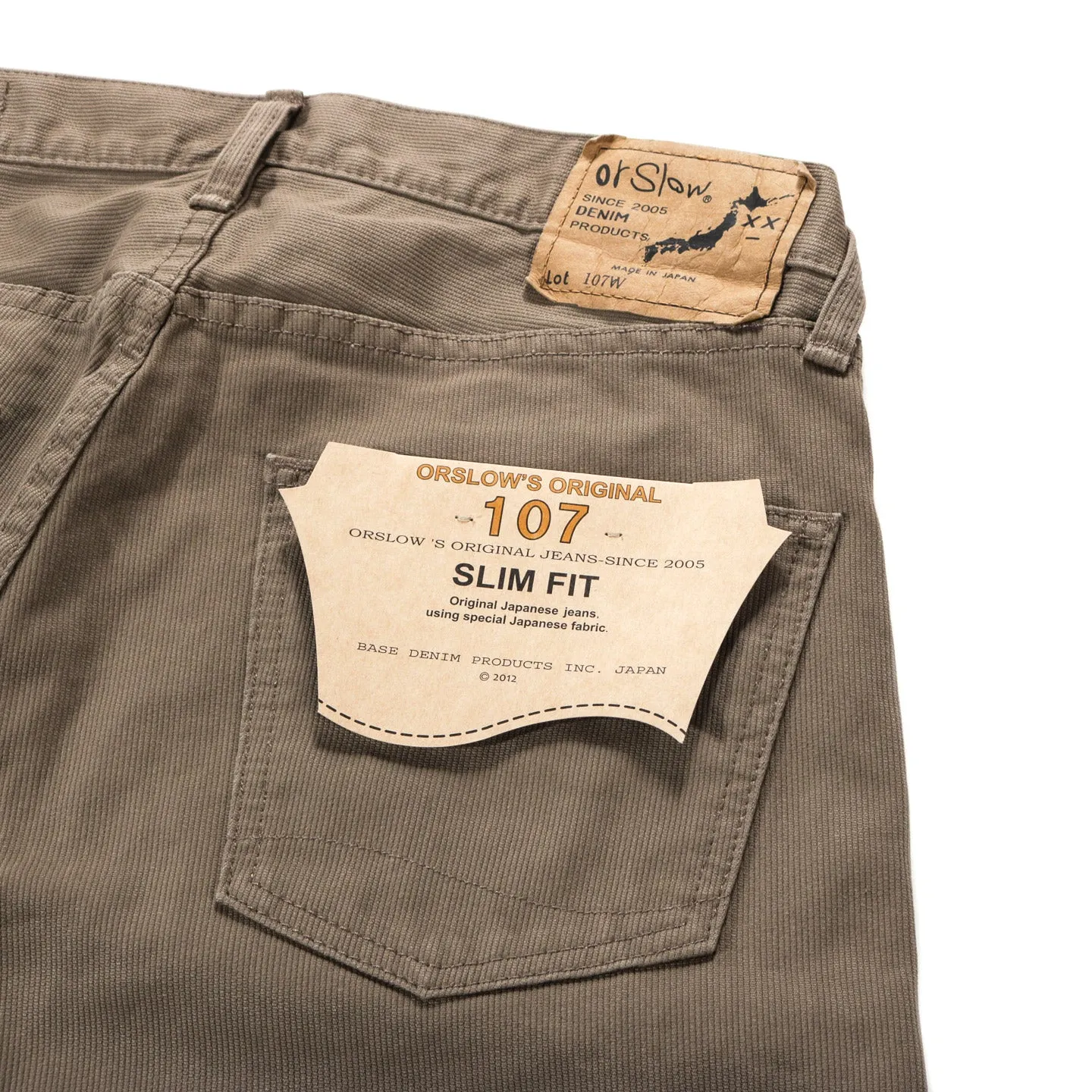 ORSLOW 107 COTTON PIQUE IVY FIT DUSTY OLIVE