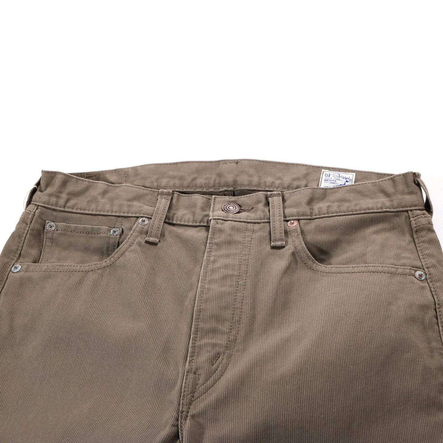 ORSLOW 107 COTTON PIQUE IVY FIT DUSTY OLIVE