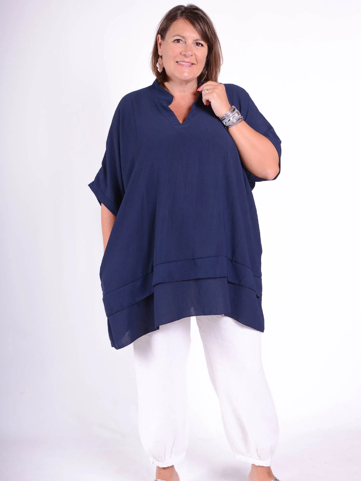 Oversized Lagenlook Tunic with pockets - TP1005