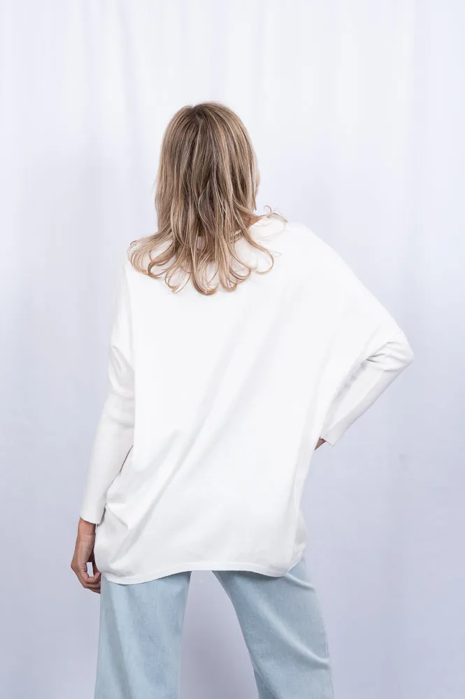 Oversized sparkle heart knit jumper | KLAUDI KNIT WITH HEARTS