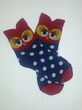 Owl Low Crew Socks