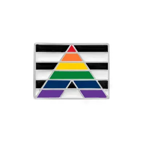 Rectangle Straight Ally LGBTQ Pride Flag Pins