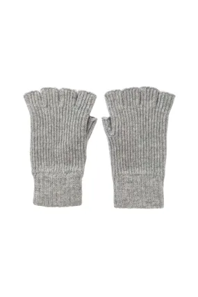 Ribbed Cashmere Fingerless Gloves