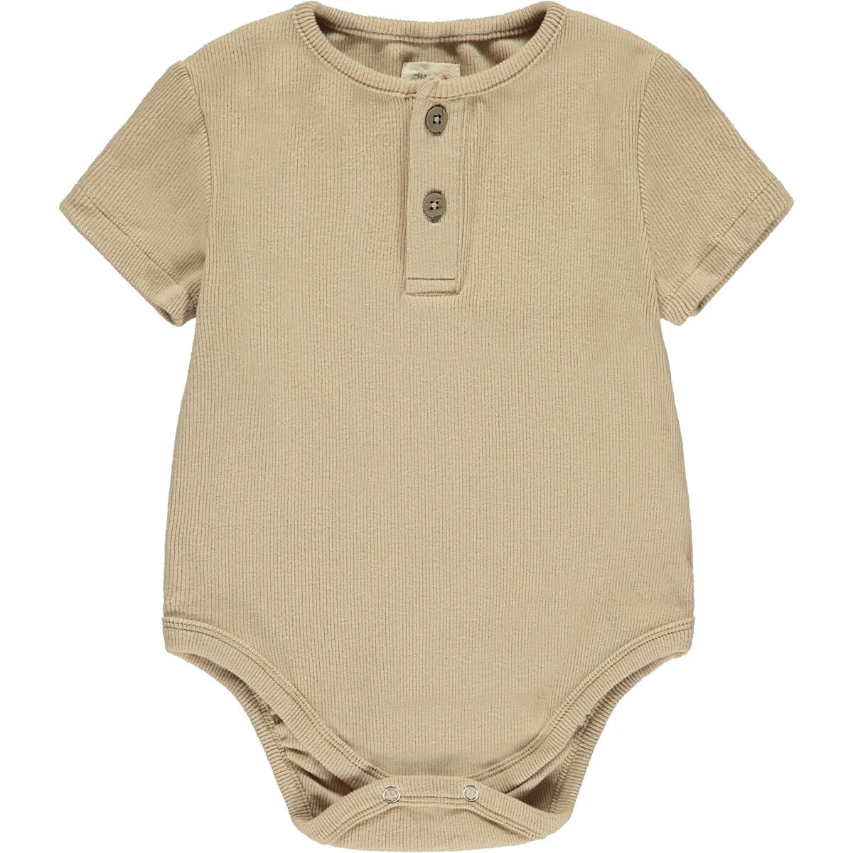 Sand Ribbed Kytto Jersey Bodysuit