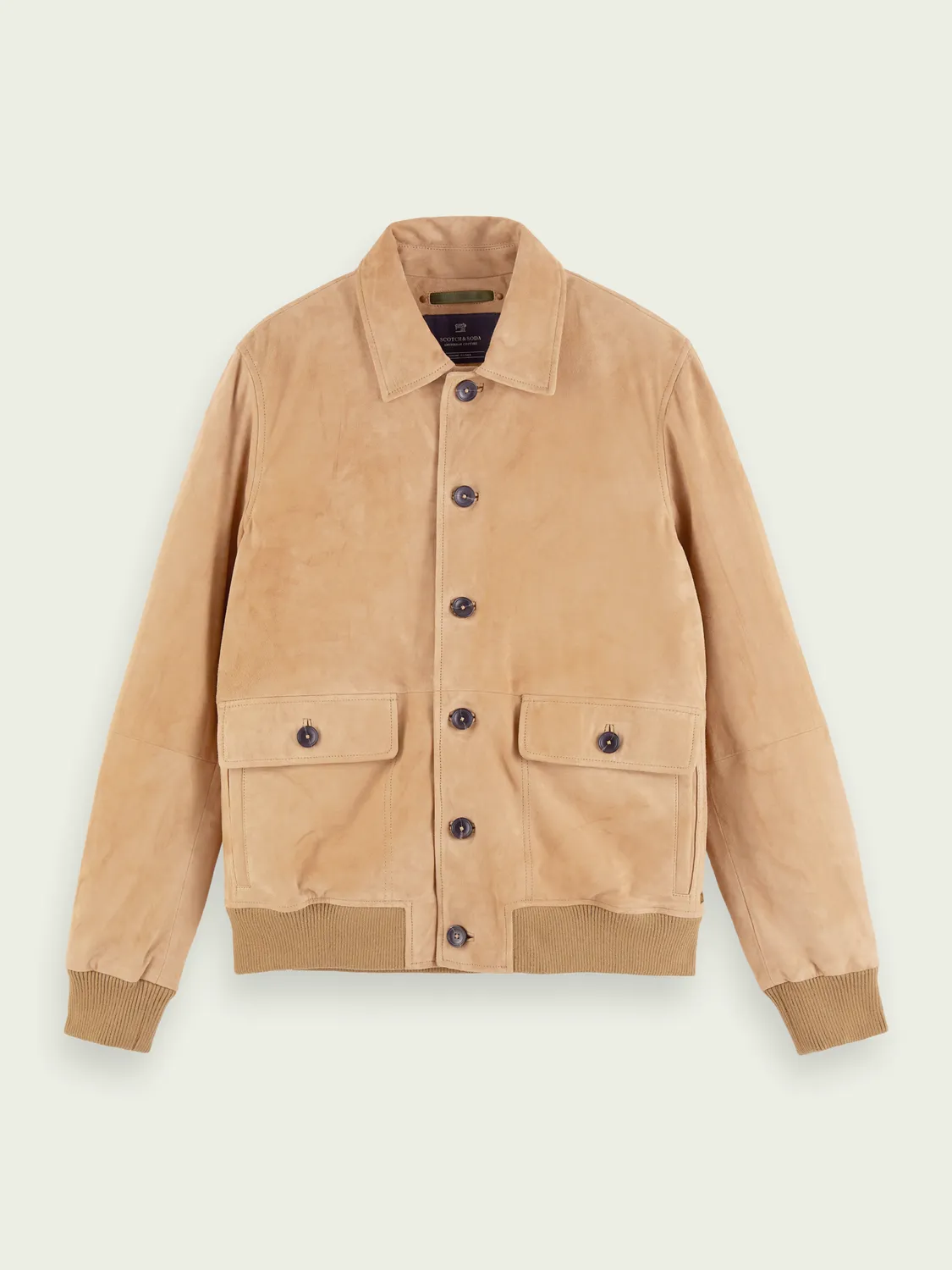 Scotch & Soda-Pure Suede Bomber Jacket