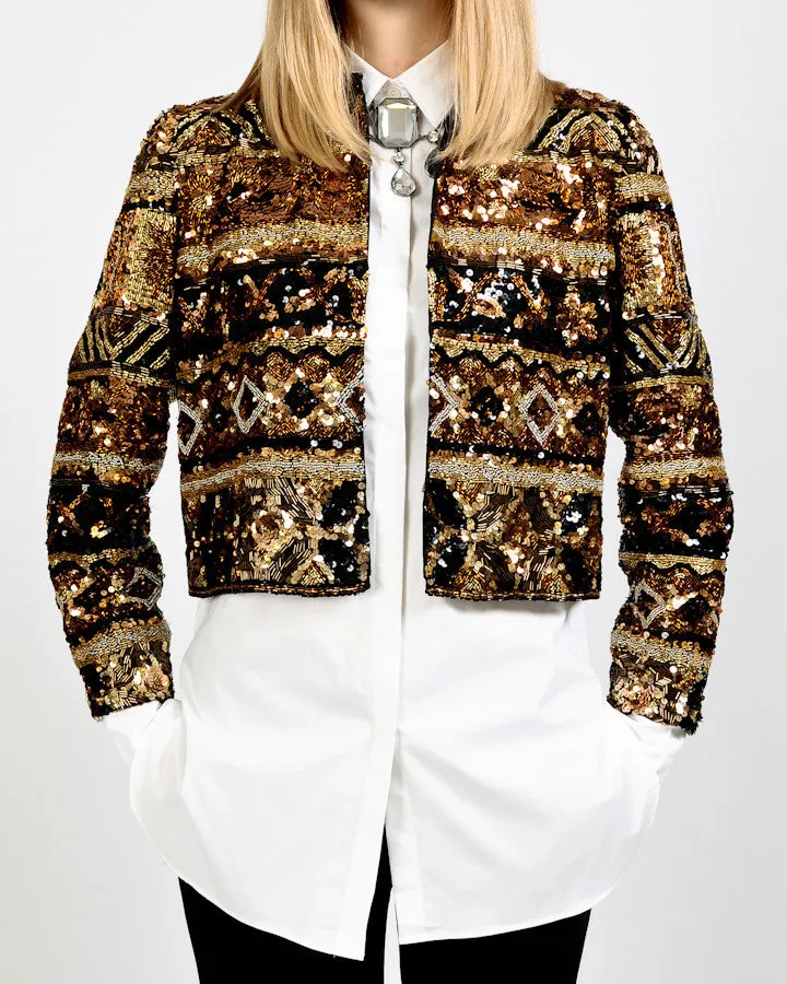 Sequin Encrusted Trophy Jacket