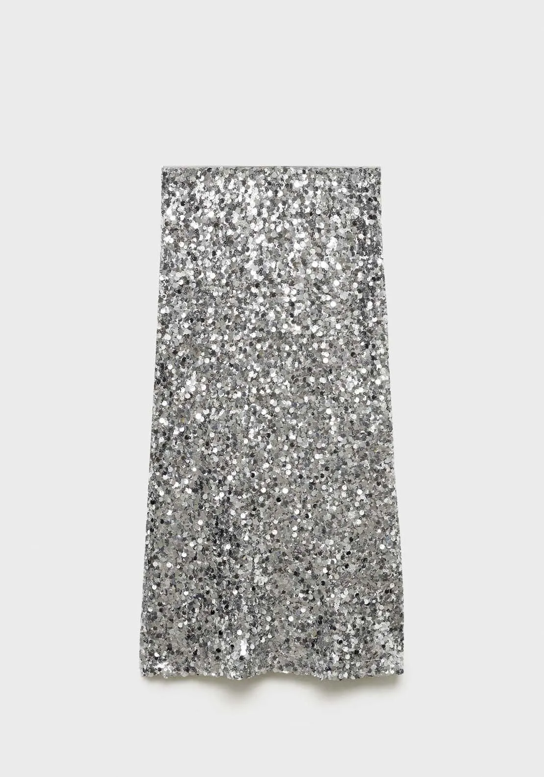 Sequin midi skirt - Silver