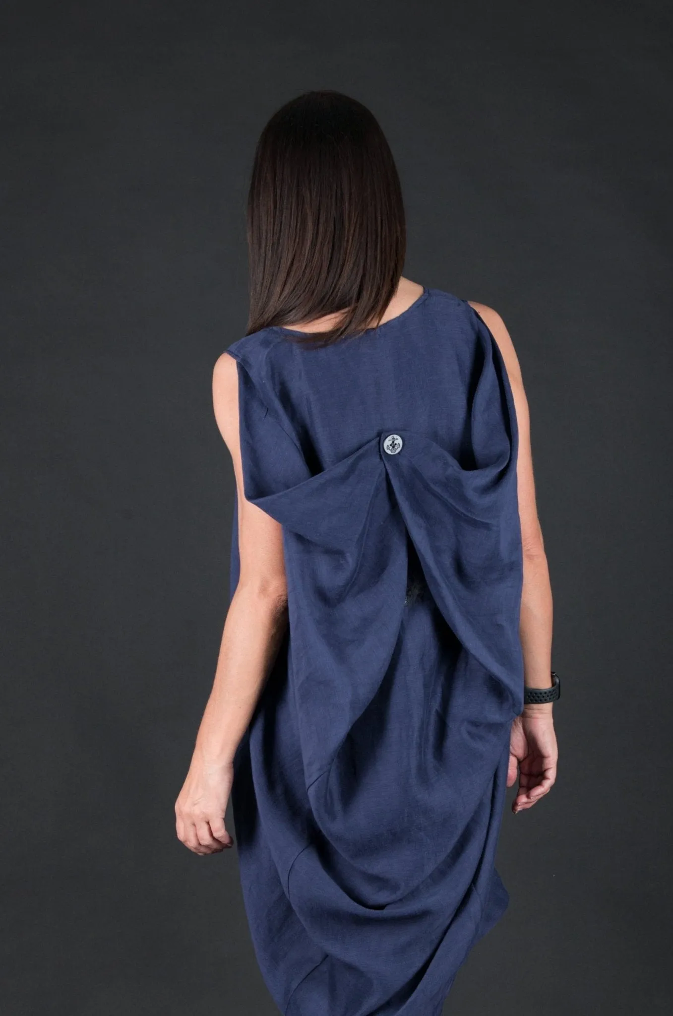 SHARON Linen Long Asymmetric Tunic