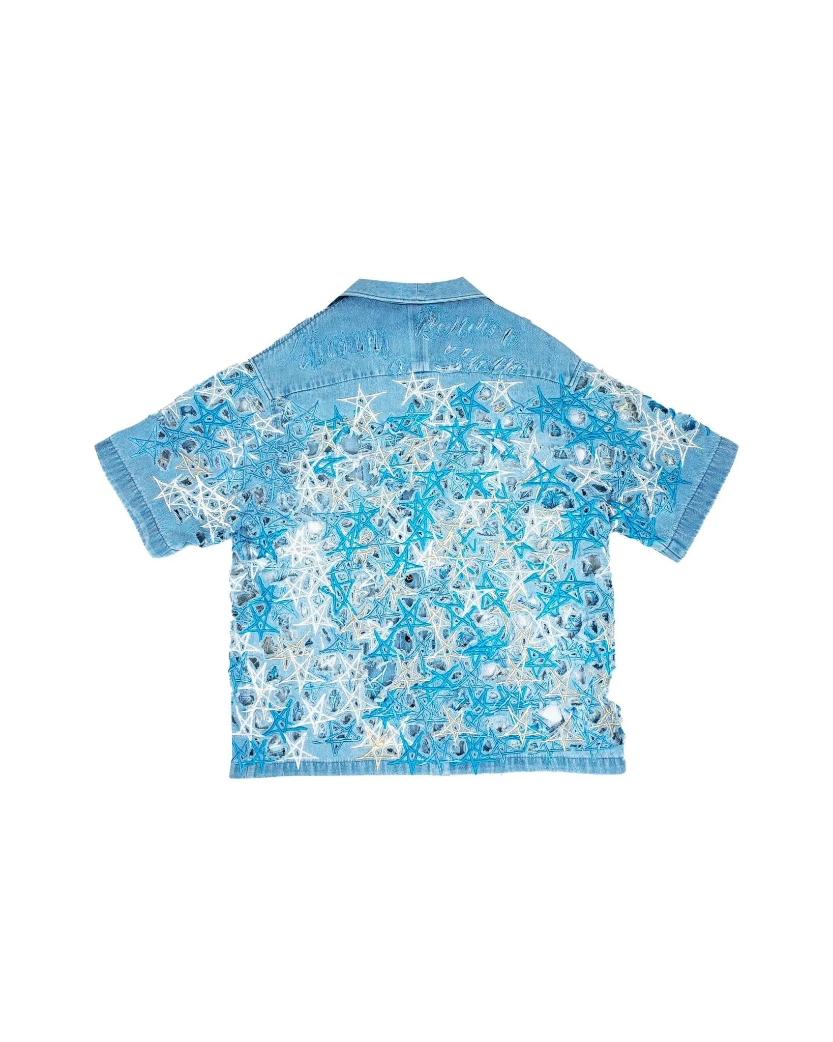 Shirt Denim Stars embroidered