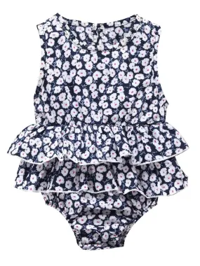 Sleeveless Frilled Floral Baby Collection Bodysuit Commercial Summer