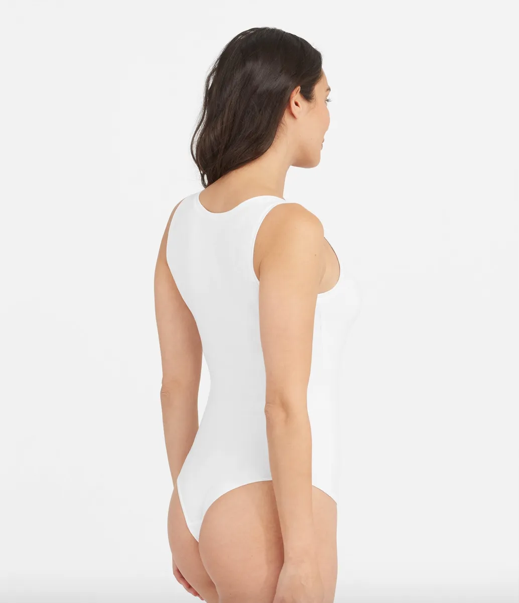 Spanx Suit Yourself Scoop Tank Bodysuit White