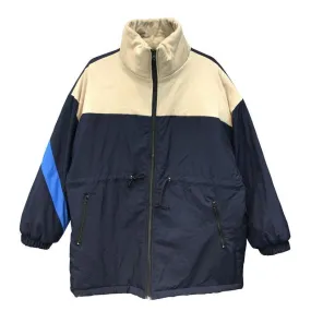 Sporty Windbreaker Retro Style Elastic Waist Long Jacket